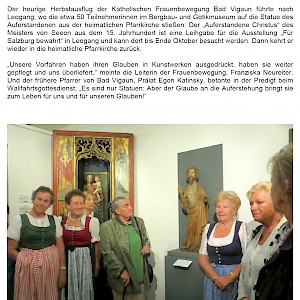 Bad Vigauner Frauen zu Besuch bei „ihrem“ Auferstandenen in Leogang