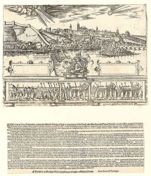 1348 wütete die Pest in ganz Europa; Hier eine Darstellung der Pest in Prag,