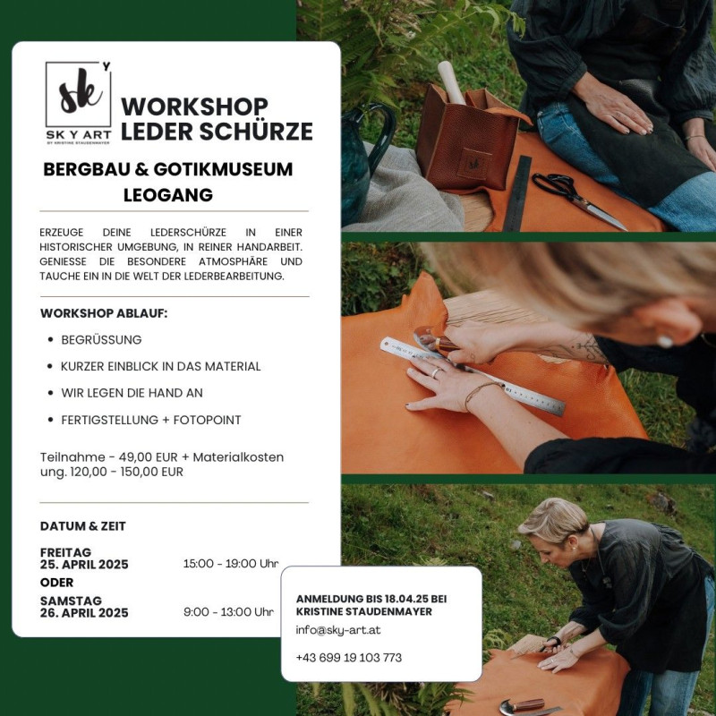 Leder-Workshop im Museum mit Kristine Staudenmayer